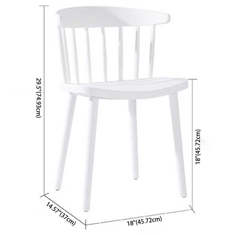 Multicolor Contemporary Style Side Chair Set Windsor Back Side Dining Chair