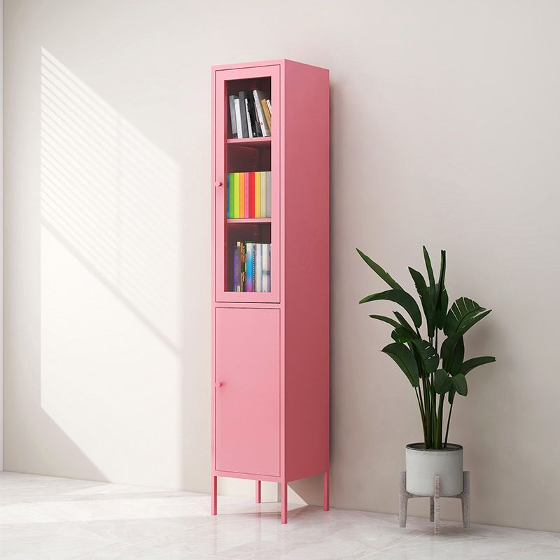 Multiple Colors Modern Style Bookshelf, Metal Bookcase for Home