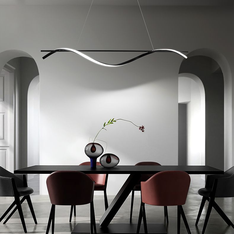 Lineaire kroonluchter eiland kroonluchter licht moderne metalen kroonluchter verlichtingsarmaturen