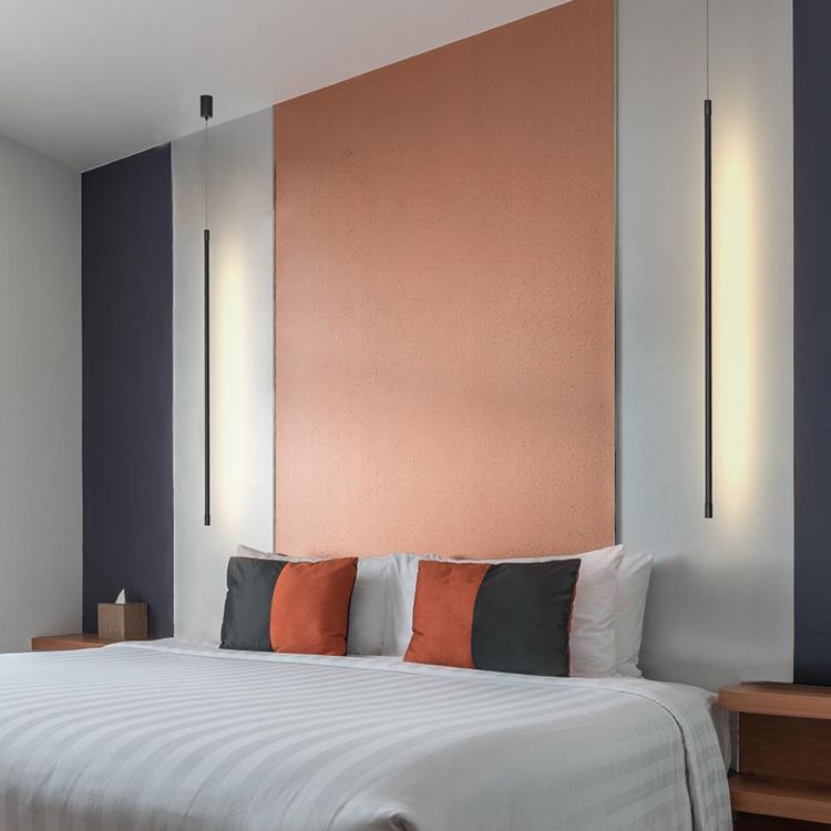 Éclairage suspendu linéaire Métal de style moderne 1 pendentif léger pour le chevet