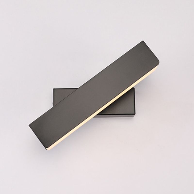 10" Wide Rectangular Acrylic LED Wall Lamp Modern Style Rotatable Bedside Light for Bedroom
