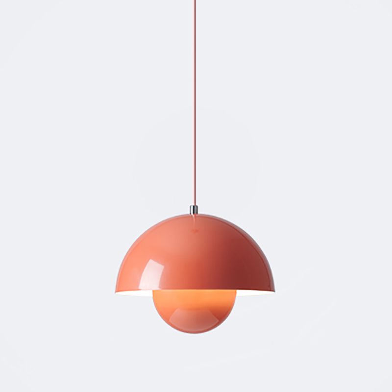 Lámpara colgante de 1 luce de estilo colgante de estilo macarrón con aluminio para dormitorio