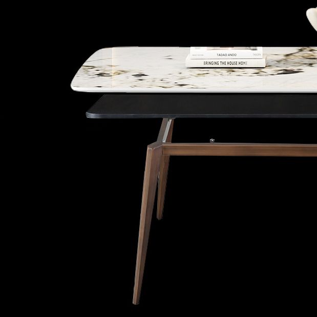 Mesa de comedor estándar de cocina moderna Mesa de comedor de piedra sinterizada con 4 patas
