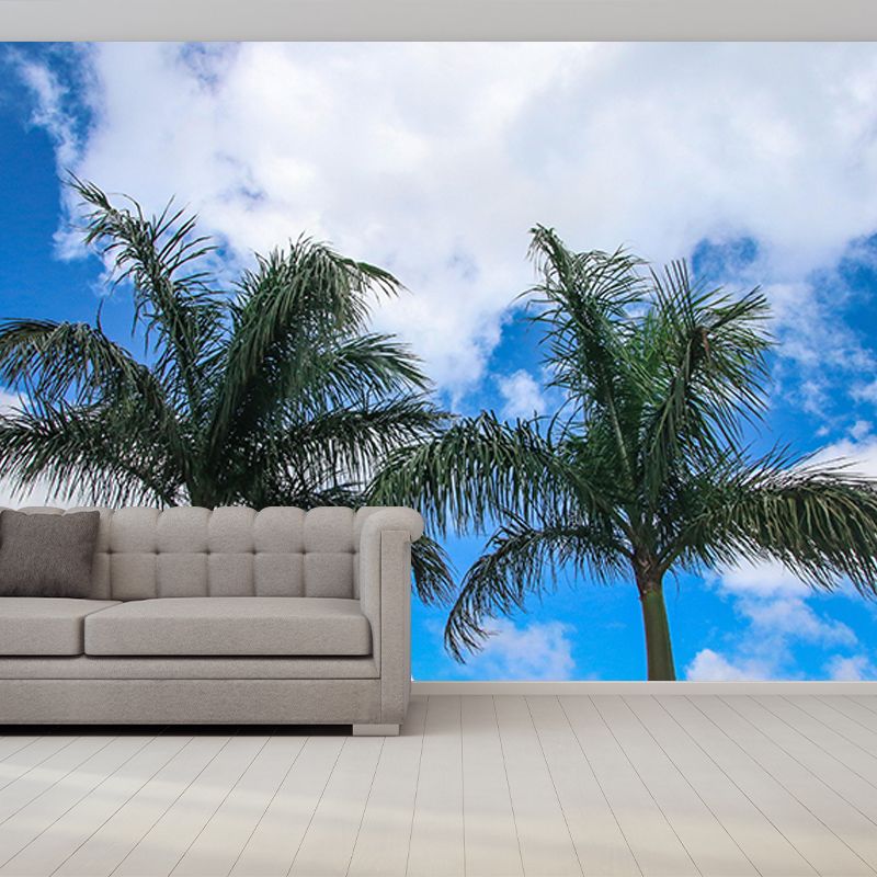 Palm Tree Mildew Resistant Mural Tropical Photography Sleeping Room Wall Mural