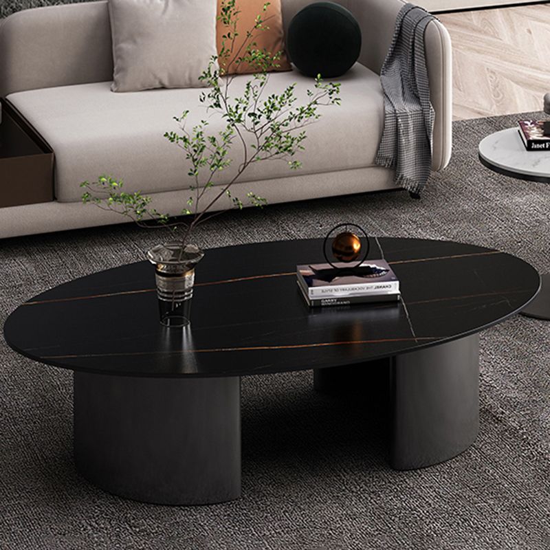 Glam Slate Coffee Cocktail Table Frame Oval Coffee Table for Home