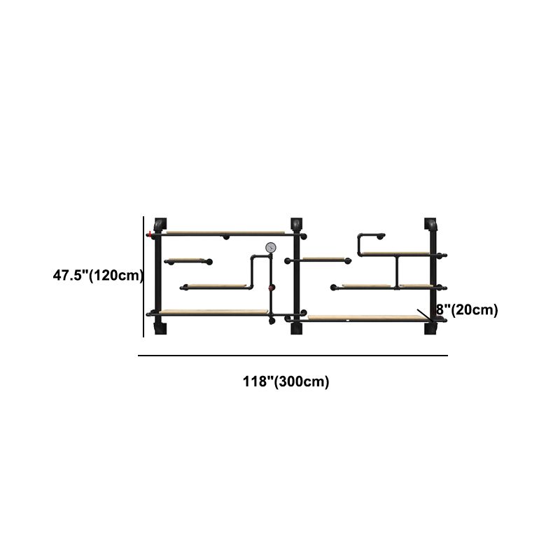Metall schwimmende Bücherregal Industriestil Wandmontage geschlossenes Rückenregal
