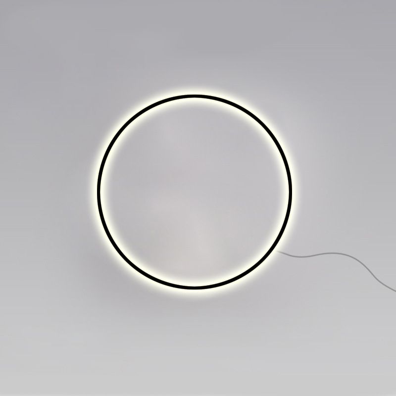 Zwart minimalisme Ronde lijnen LED Wall Lamp Noordse stijl Aluminium SCONCE Licht voor woonkamer