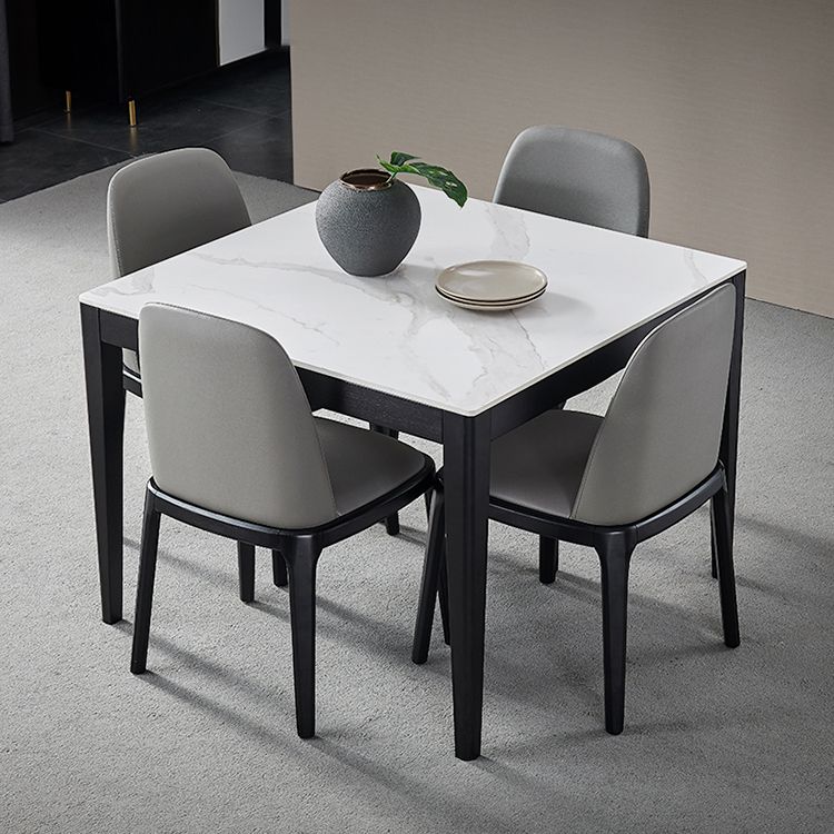Industrial Sintered Stone Dining Table Solid Wood Dining Table for Dining Room