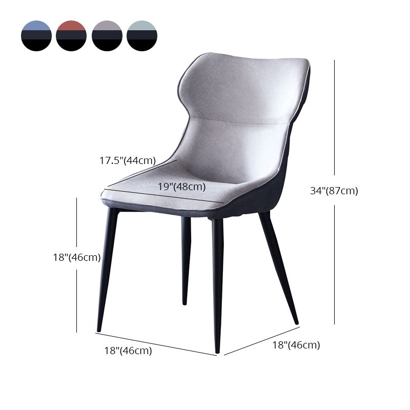 Sillas de cocina contemporáneas, silla auxiliar con brazo de comedor y patas de metal