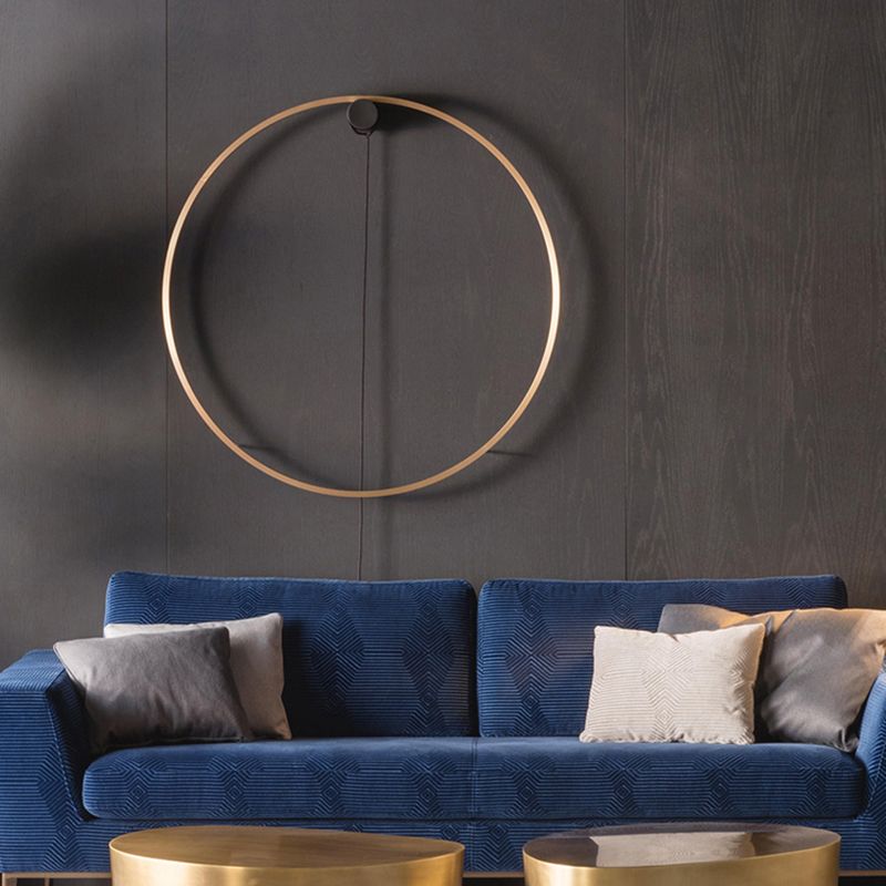 Round Shade Metal Wall Sconce Modern Style 1 Light Wall Mounted Light