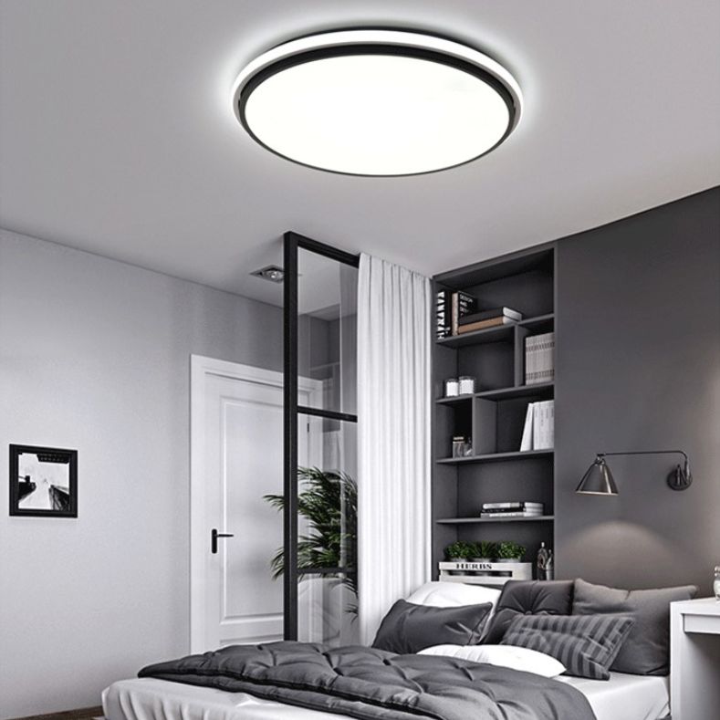 Lámpara de techo empotrada de aluminio Led geométrica dorada de estilo moderno con montaje empotrado