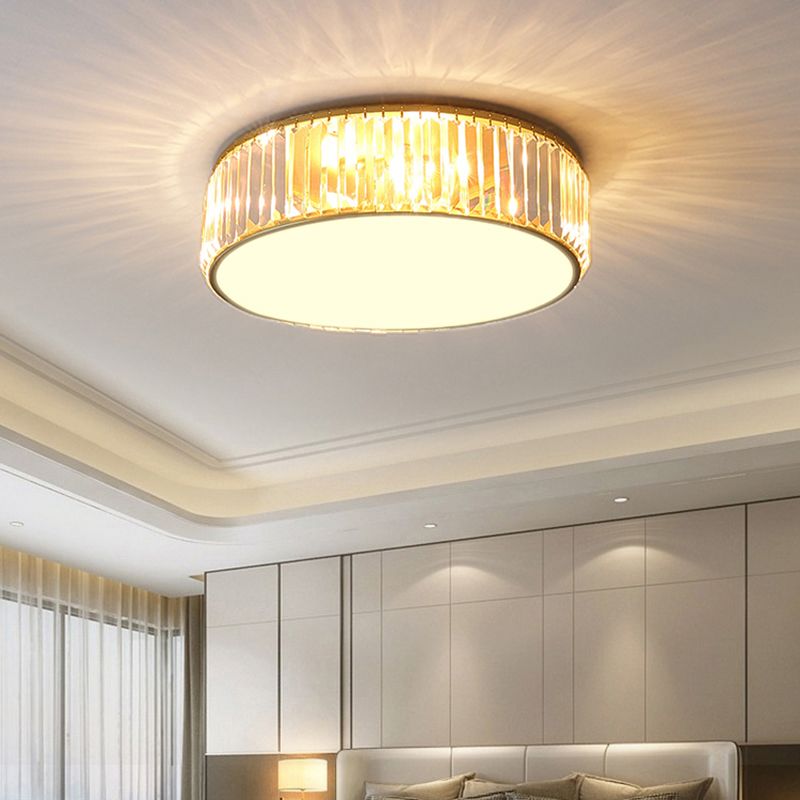 Drum Bedroom LED embelled Crystal stick Modern embelled Top Light