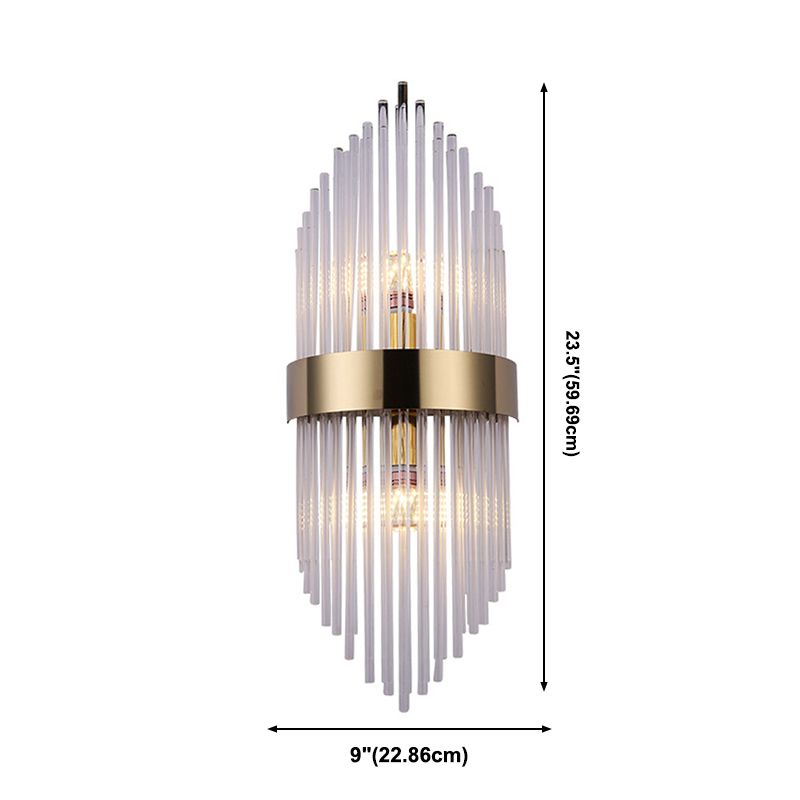 Lámpara de pared de pasillo de dormitorio de luz de cristal creativo moderno