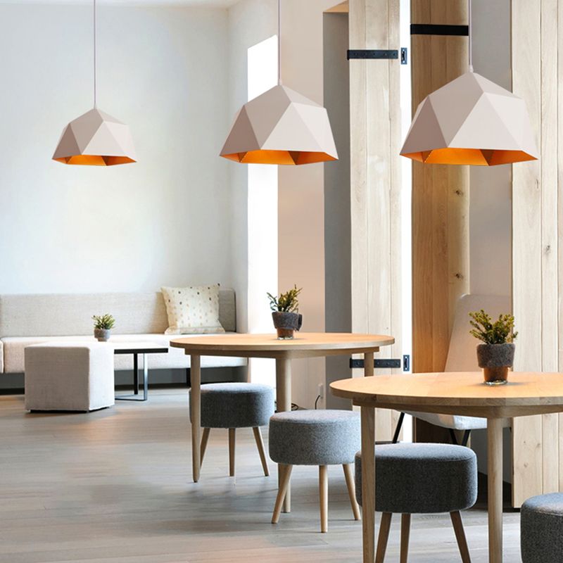 Adjustable Length 1 Light Geometric Pendant Light, Modern Pendant Light Fixture for Restaurant