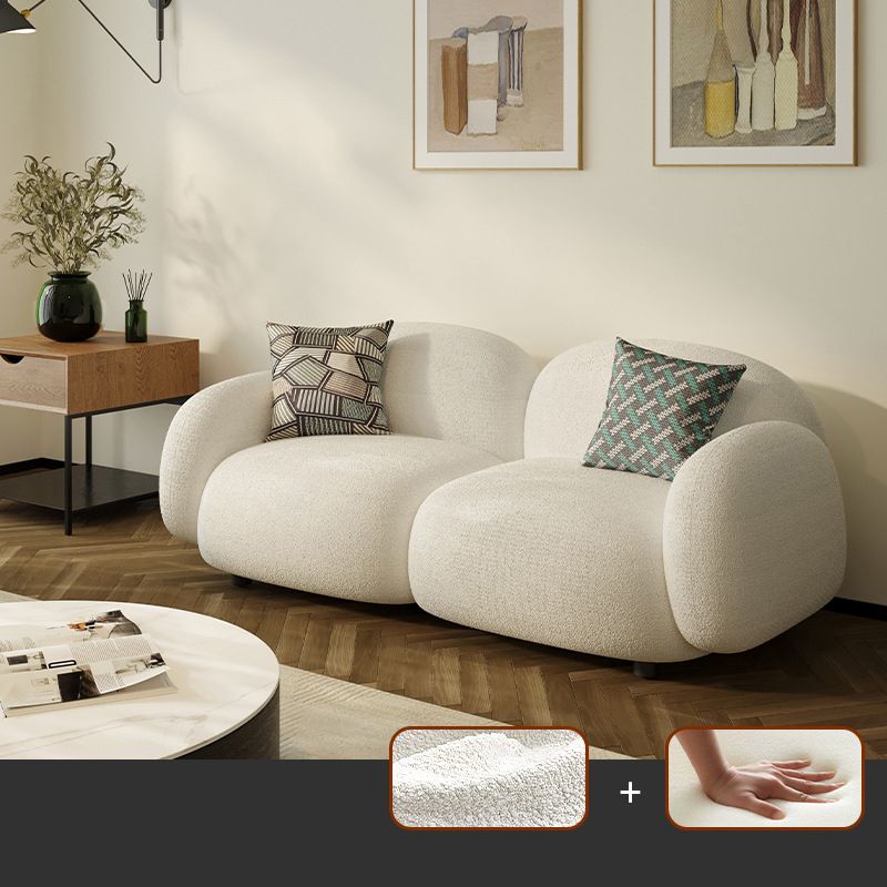 Contemporary Standard Settee with Tight Back Sofa and Black Base