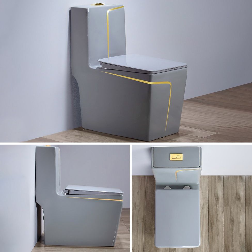 Traditional Floor Mounted Urine Toilet Siphon Jet Toilet Bowl with Toilet Seat