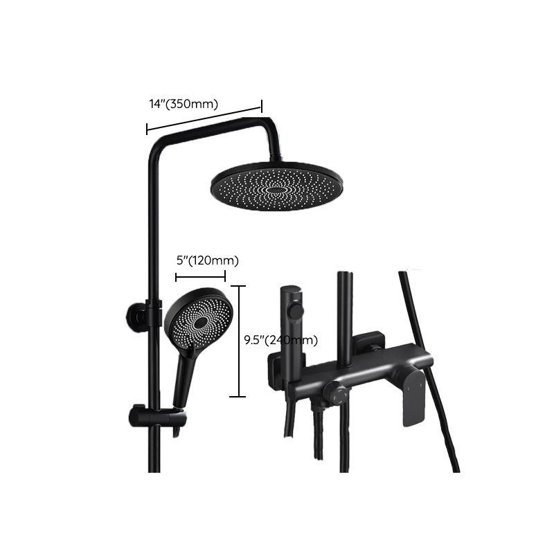 Temperature Control Shower System Valve Included Brass Wall Mounted Shower Combo