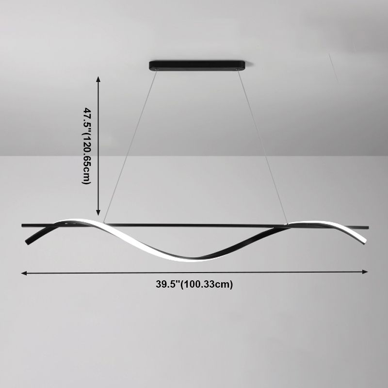 Lineaire kroonluchter eiland kroonluchter licht moderne metalen kroonluchter verlichtingsarmaturen