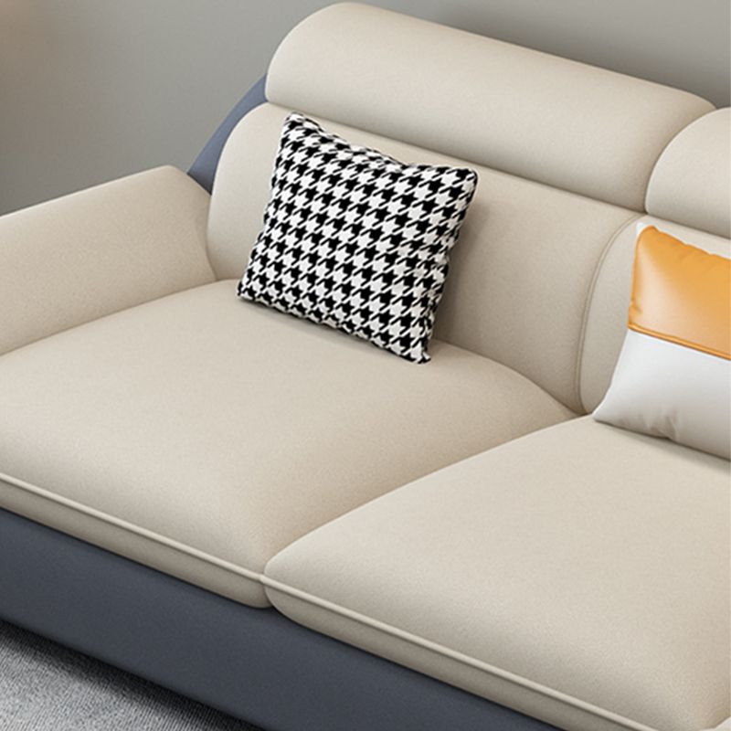 Mid Century Modern Sewn Pillow Back Sofa Pillow Top Arm Sofa & Chaise