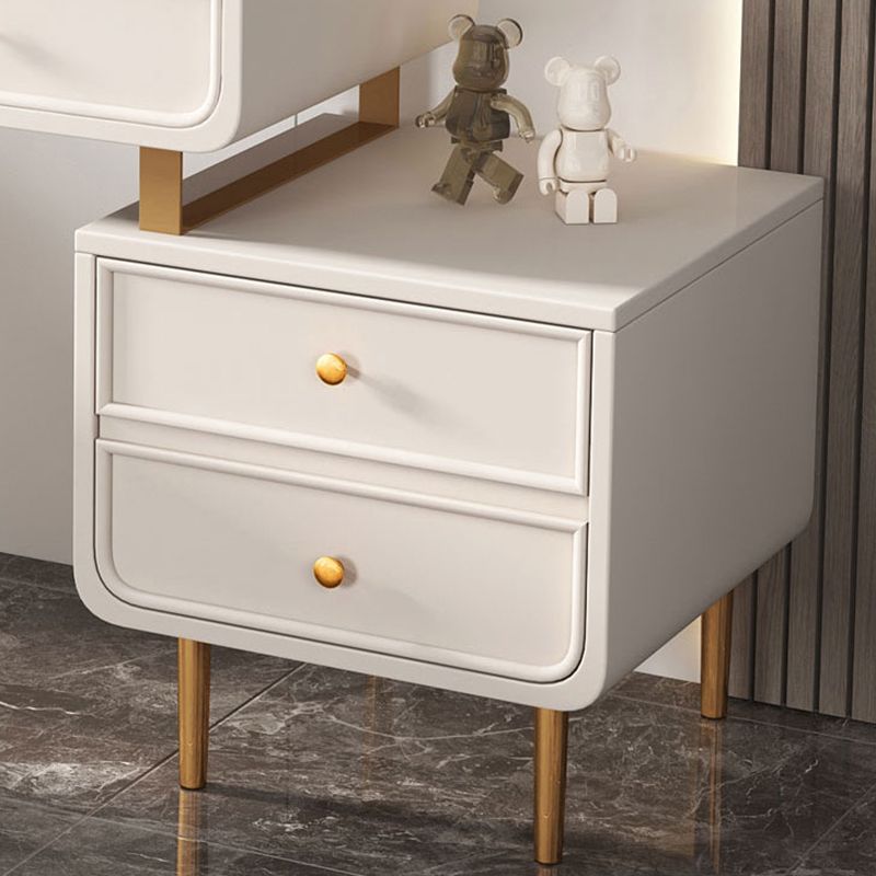 Bedroom Make-up Vanity in White/Grey Stone Top Dressing Table