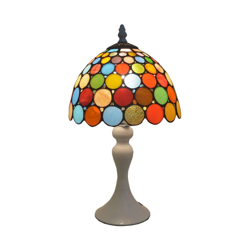 Lampada da tavolo tratteggiata Tiffany Bulb Bright Bright State Night Stand Light in bianco