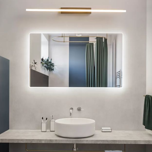 Black LED Linear Wall Sconce in Modern Luxury Style Aluminium Wall Lamp with Acrylic Shade