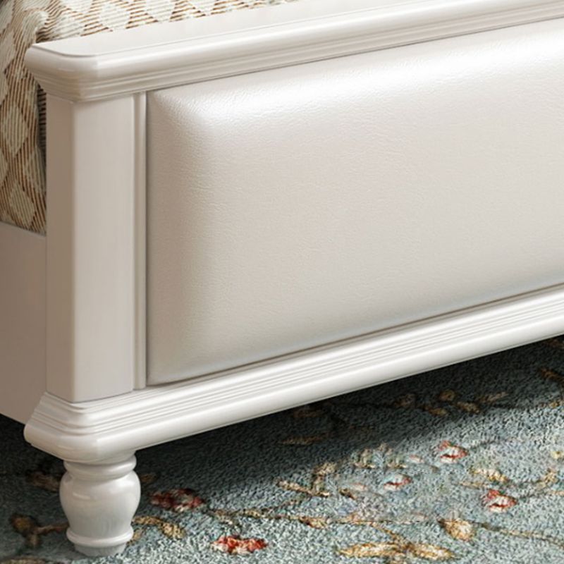 Glam Solid Wood Mattress Included with Headboard Arched Panel Bed