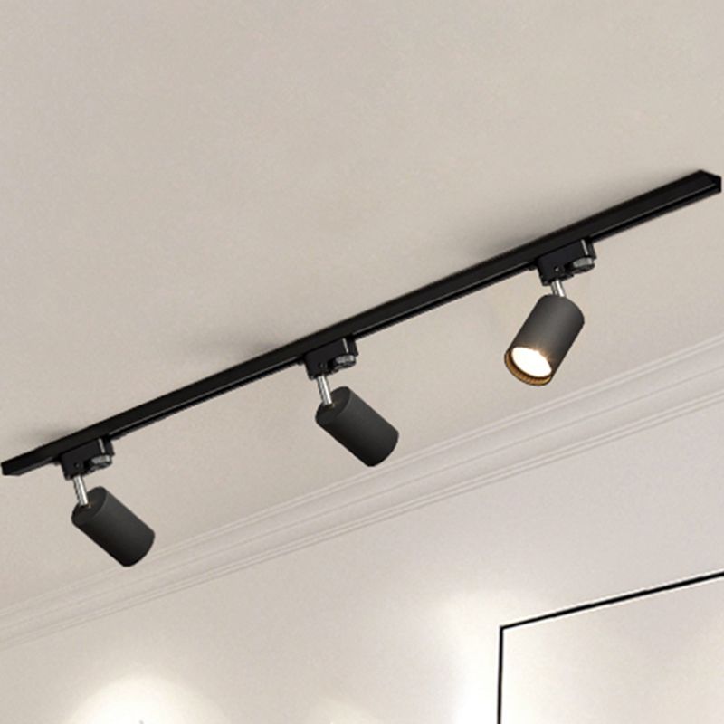 Nordic Cylindrical Metal Track Spotlights Flush Plafond Track Lighting voor Foyer en Cloakroom
