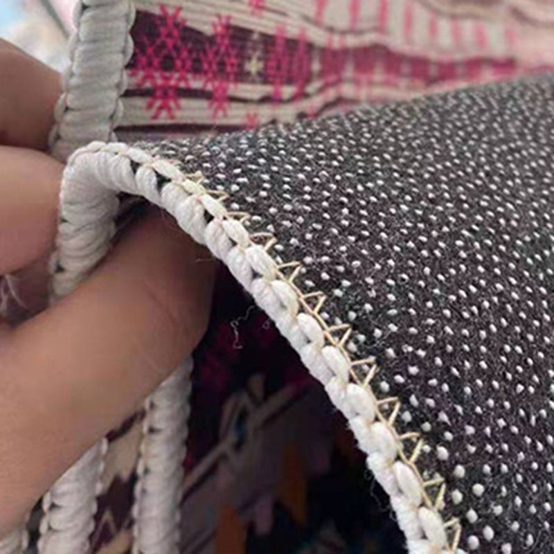 Modern Color Block Carpet Geometric Area Rug Polyester Carpet with Non-Slip Backing