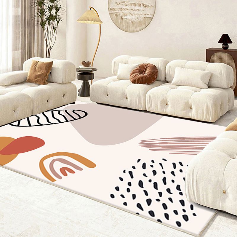 Nordic Modern Carpet Polyester Color Block Carpet Stain Resistant Carpet for Living Room