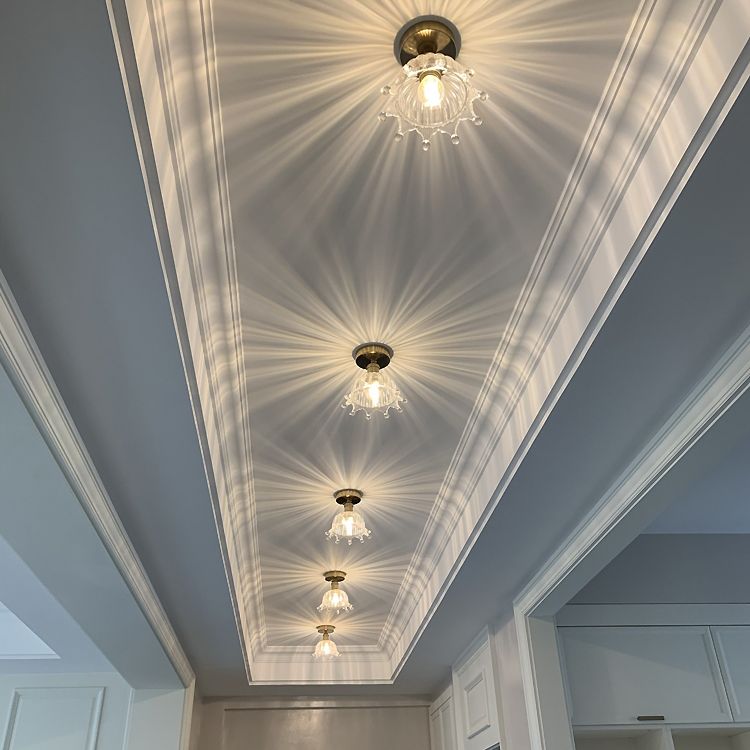 Plafonnier en cuivre de style colonial Crown