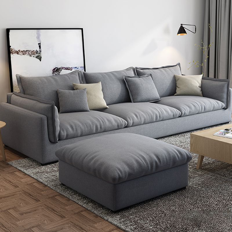 Nordic Square Arm Sofa & Chaise Loose Back Cushions Sofa - 26.77" H