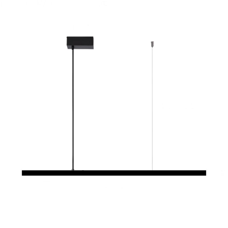 Simplicity Contemporary Island Light Metal Long Strip Hanging Light for Dining Room