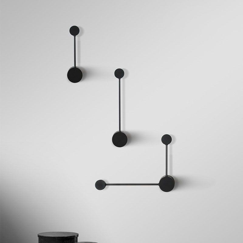 Linee geometriche Minimalismo Lampada a parete LED POST-MODERN STIIGNER SCONCE LUCI IN NERO