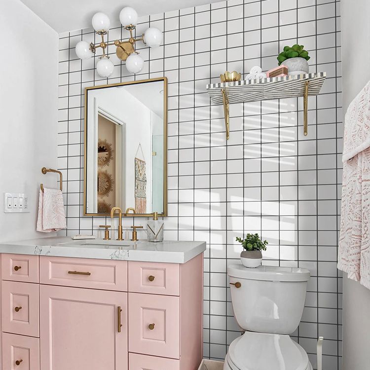 Square Peel and Stick Wall Tile PVC Waterproof Mosaic Tile Wallpaper