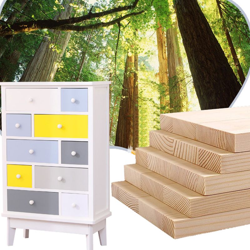 Modern Style Storage Chest Vertical Wood White Storage Chest Dresser with Drawers