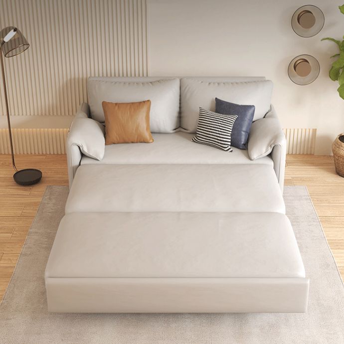 Foldable Convertible Sofa Pillow Included Futon Sofa Bed with Storage