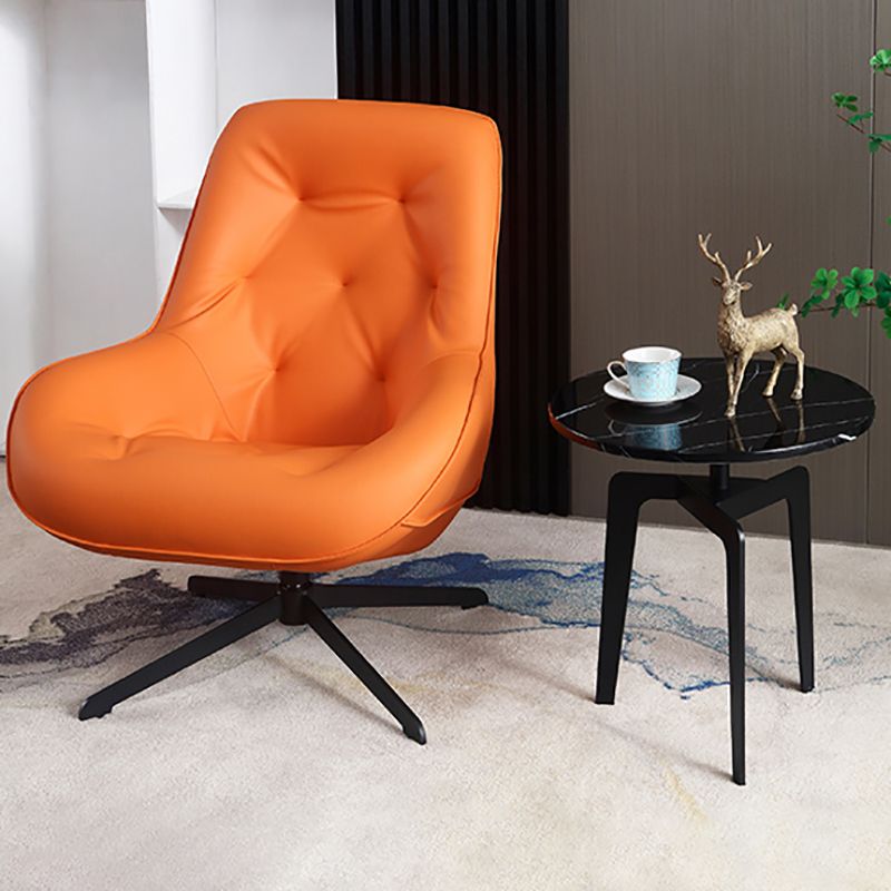 Modern 21.65" Tall Steel 3 Legs End Table Round Slate Top Side Table