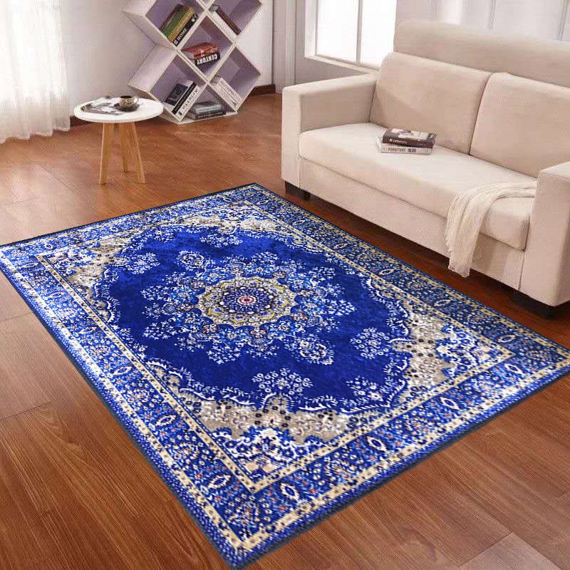 Fancy Traditional Area Carpet Medallion Patroon Polyester Rug Stain Resistant Tapsel voor thuisdecoratie
