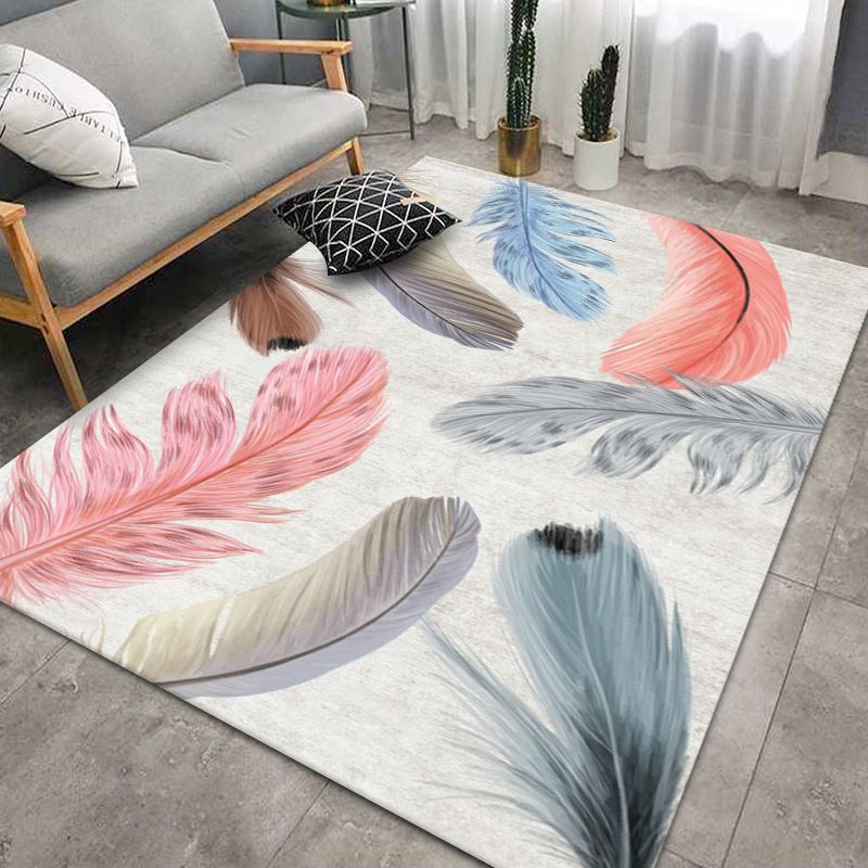 Esthetisch verenpatroon vloerkleed modern meerkleurig trendy gebied tapijt polyester wasbaar tapijt voor huisdecoratie