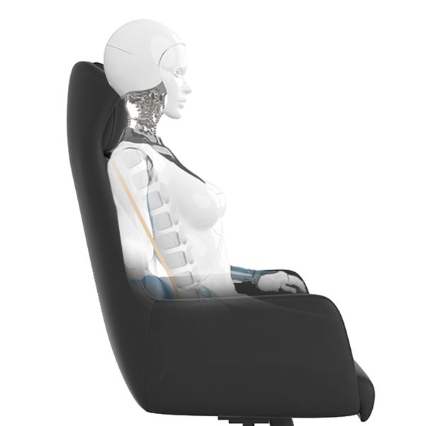 Executive Swivel Chair with Wheels Modern Task Chair with Chrome Frame