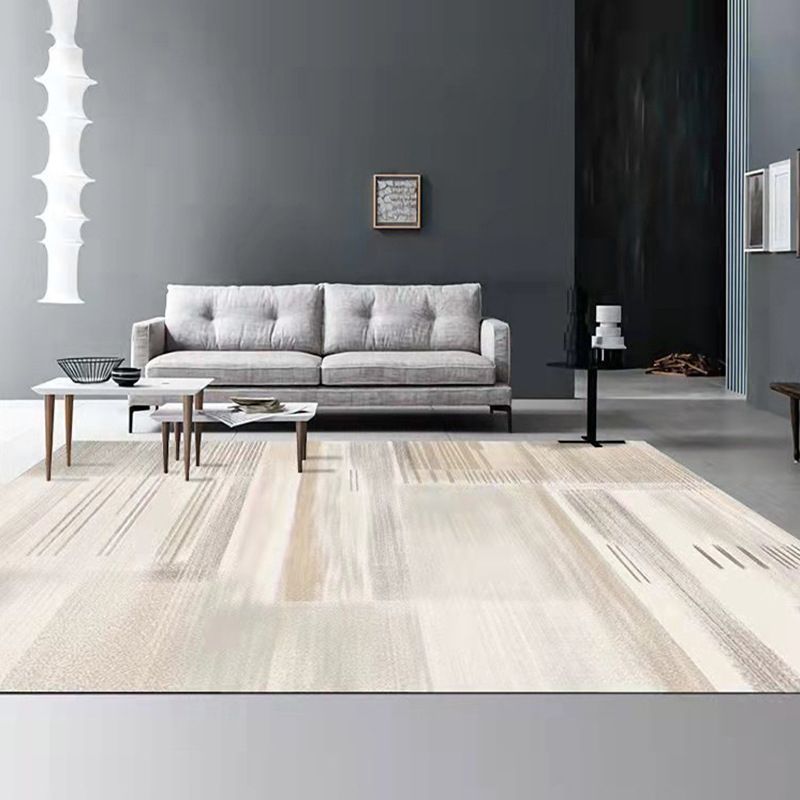 Simplicity Area Rug Polyester Indoor Carpet Stain Resistant Rug for Living Room Decoration