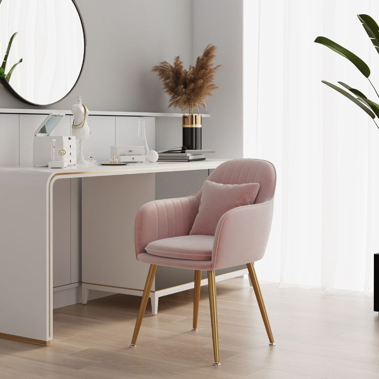 Fauteuil de salle à manger scandinave en flanelle, chaise de salle à manger de couleur mate à dossier solide