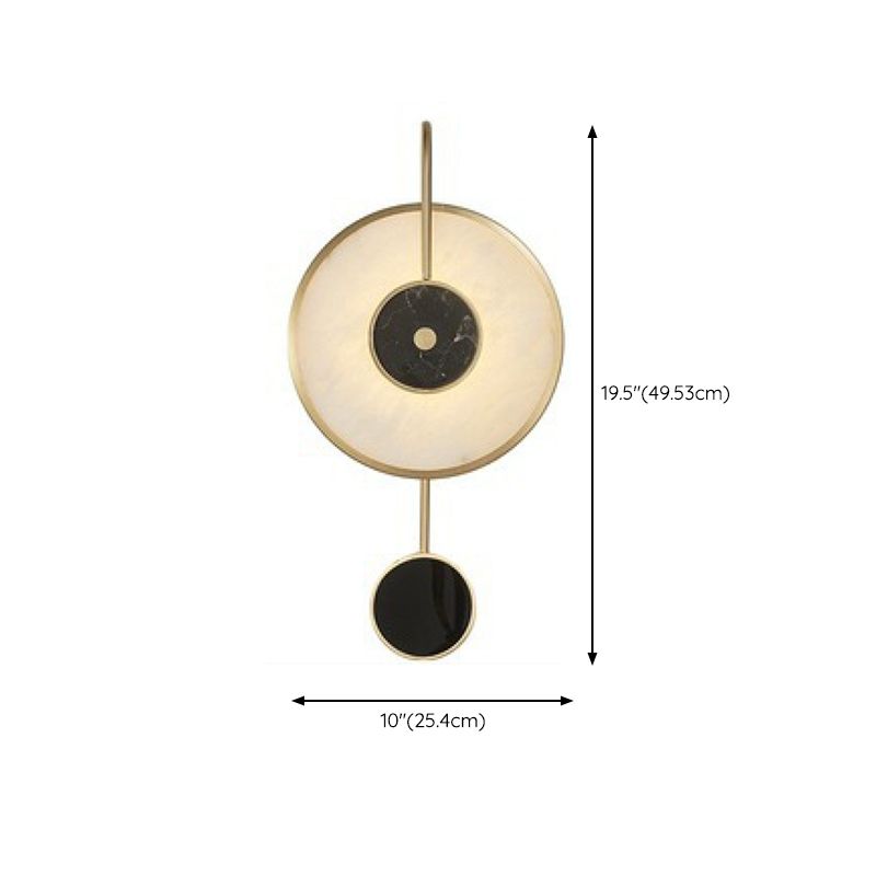 Contemporary Wall Light Golden Metal Lighting for Living Room