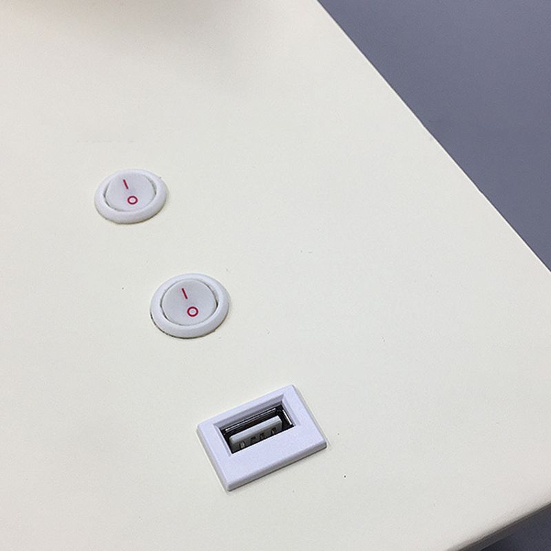 Style contemporain Rectangulaire mural métal métal 2 lumières de lecture de la lumière murale