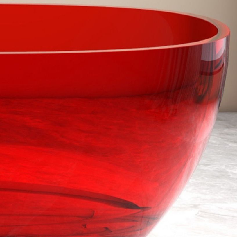 Modern Style Transparent Bathtub Oval Freestanding Bathtub for Bathroom
