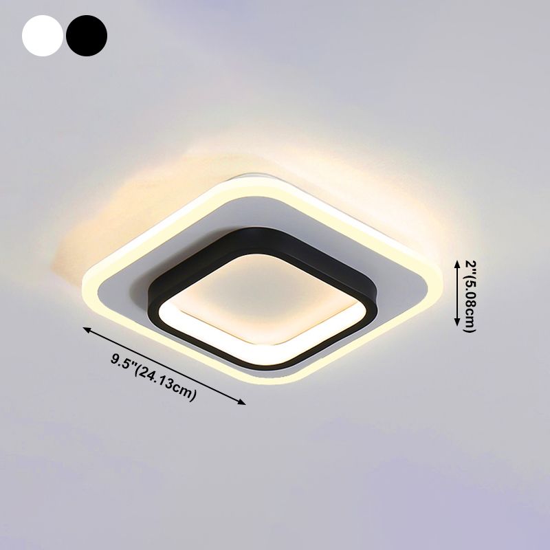 Geometrische Gangbündige Deckenleuchte aus Metall im modernen Stil mit LED-Deckenmontage