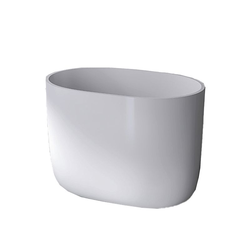 Modern Style Freestanding Bath Tub Acrylic Oval Bathtub in White