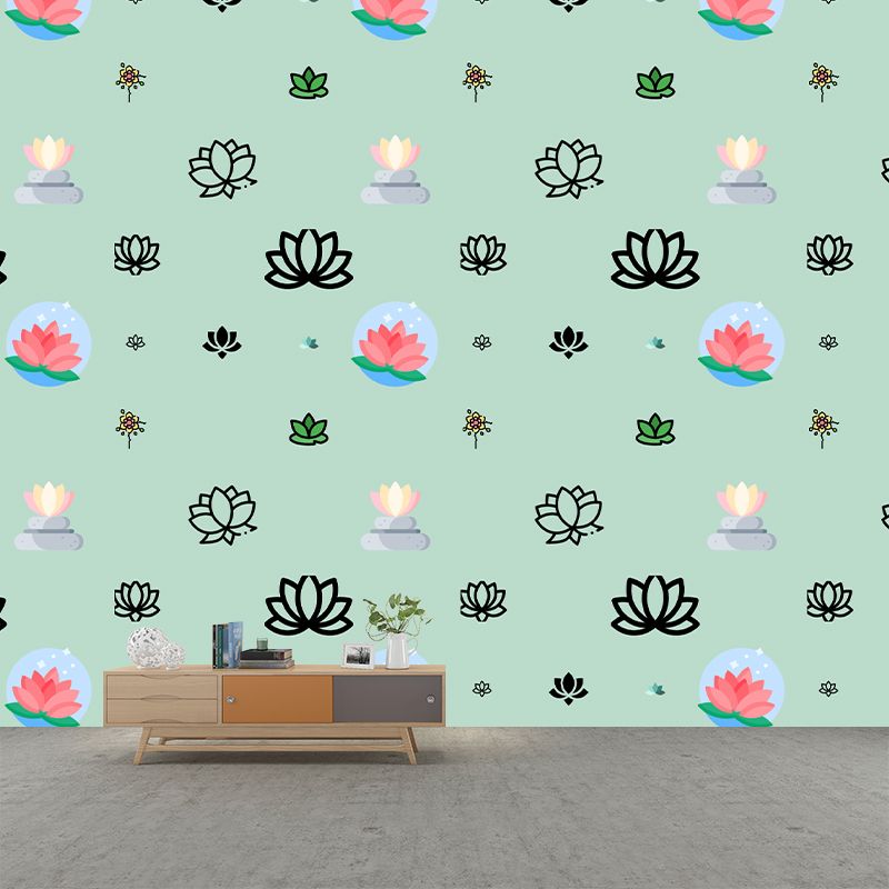 Mural Wallpaper Plant Pattern Environment Friendly Living Room Wall Mural