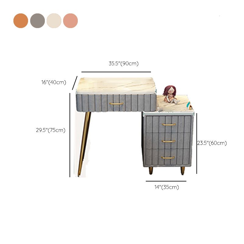 Lighted Mirror Makeup Vanity Desk Standing Makeup Vanity Set